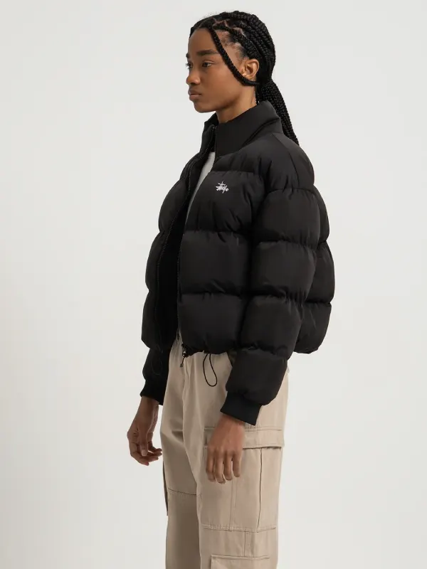 Stussy Graffiti Black Puffer Jacket