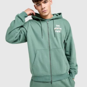 The North Face Sorbetta Oversized Full Zip Hoodie Green
