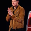 The Voice S28 Michael Buble Brown Suede Leather Jacket