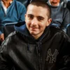 Timothée Chalamet Yankees Black Leather Jacket