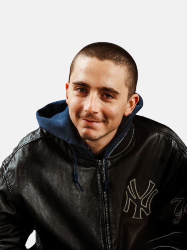 Timothée Chalamet Yankees Leather Varsity Jacket Black