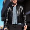 Travis Kelce Leather Jacket Black