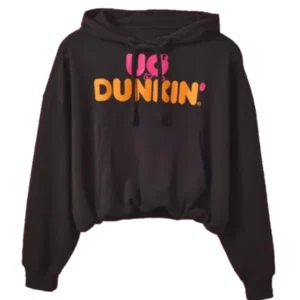 UO x Dunkin Graphic Bubble Hoodie Brown