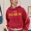 UO x Dunkin Graphic Bubble Pink Hoodie