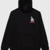 Undefeated x NE x Dodgers Stacked Logo Hoodie Black