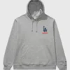 Undefeated x NE x Dodgers Stacked Logo Hoodie Grey