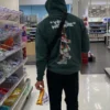 Virgil Was Here Fleece Pullover Hoodie Green