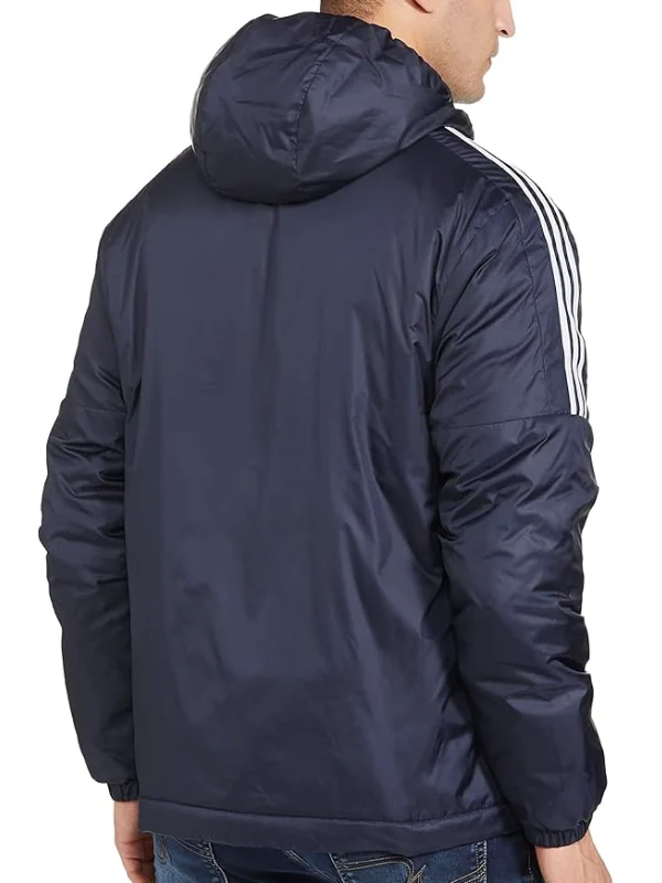 Adidas Men's Essentials Insulated Blue Hooded Jacket