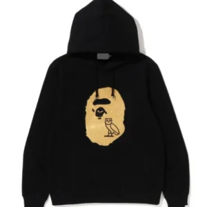 BAPE x OVO Ape Head Pullover Hoodie Black