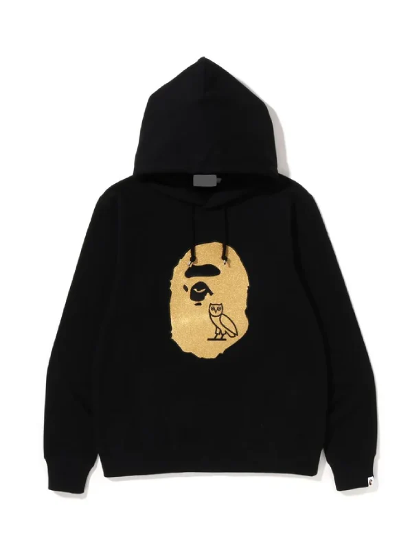 BAPE x OVO Ape Head Pullover Hoodie Black