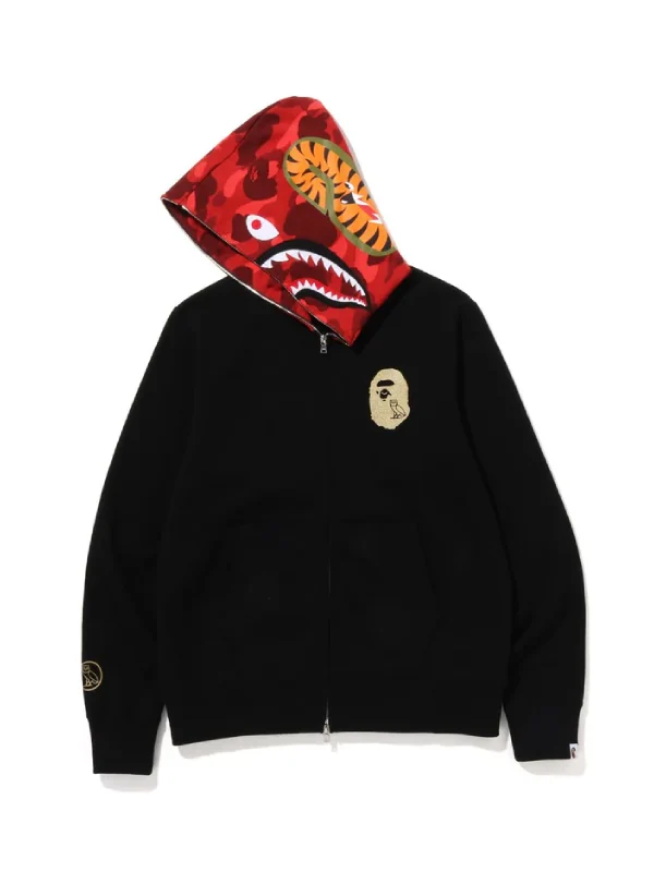 BAPE x OVO Shark Black Full-Zip Hoodie