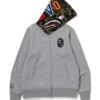 BAPE x OVO Shark Grey Zip-Up Hoodie