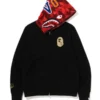 BAPE x OVO Shark Zip-Up Hoodie Black