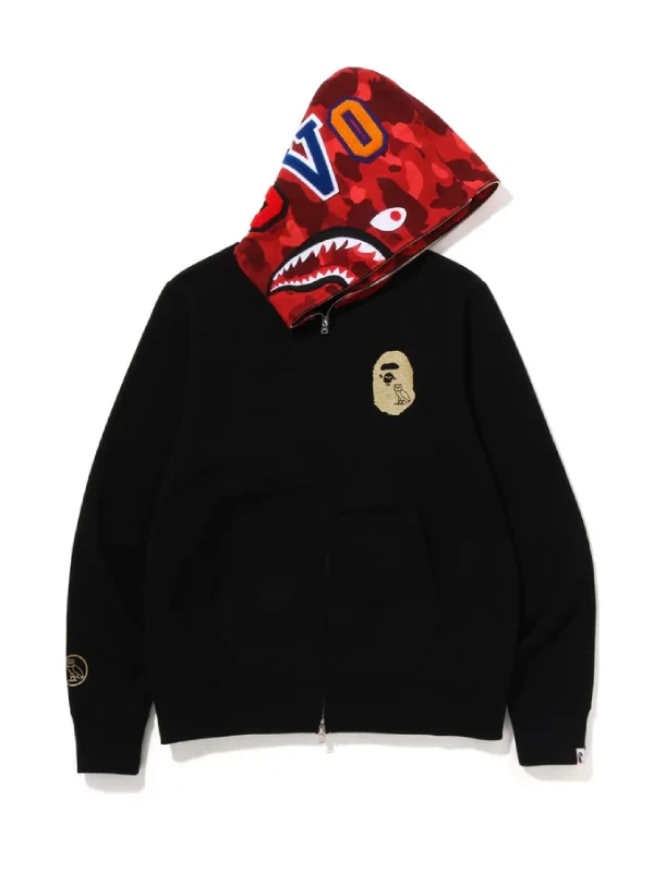 BAPE x OVO Shark Zip-Up Hoodie Black