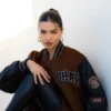 Baby Phat Brown & Black Varsity Jacket