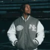 CNCPTS x Nike x Patriots 2025 Rivalries Wool Varsity Set-In Jacket – Grey & White