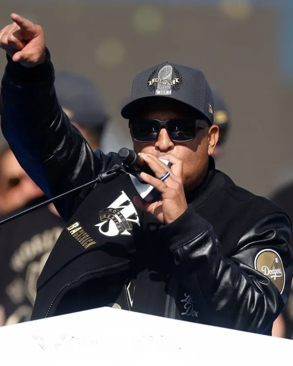 Dave Roberts Dodgers Championship Parade Jacket Black