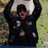 Dave Roberts Dodgers World Series Championship Black Varsity Jacket