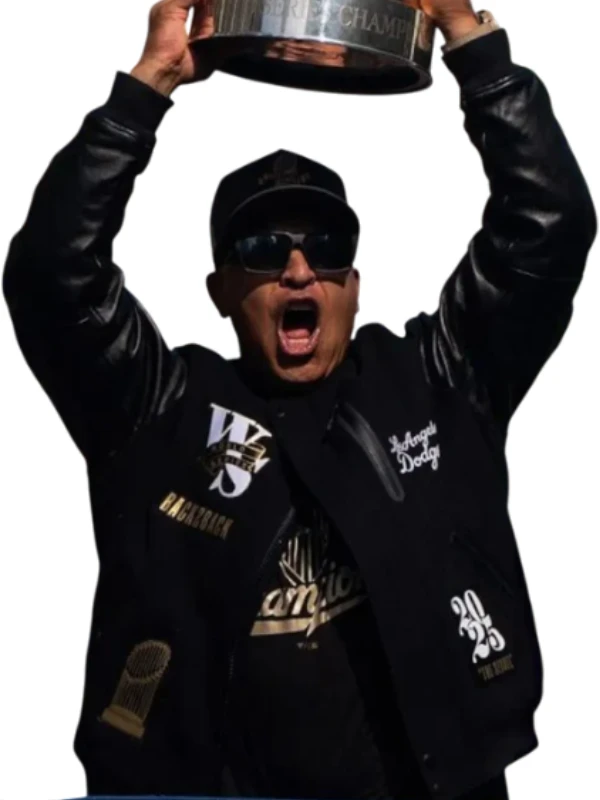 Dave Roberts Dodgers World Series Championship Parade Jacket Black
