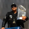 Dave Roberts Dodgers World Series Championship Parade Varsity Jacket