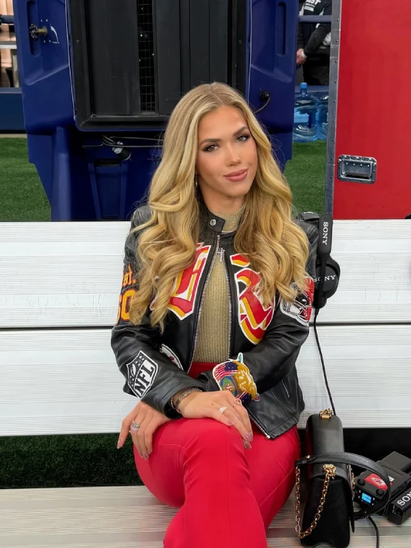 Gracie Hunt Chiefs Jeff Hamilton Leather Jacket