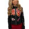 Gracie Hunt Chiefs Leather Jacket Black