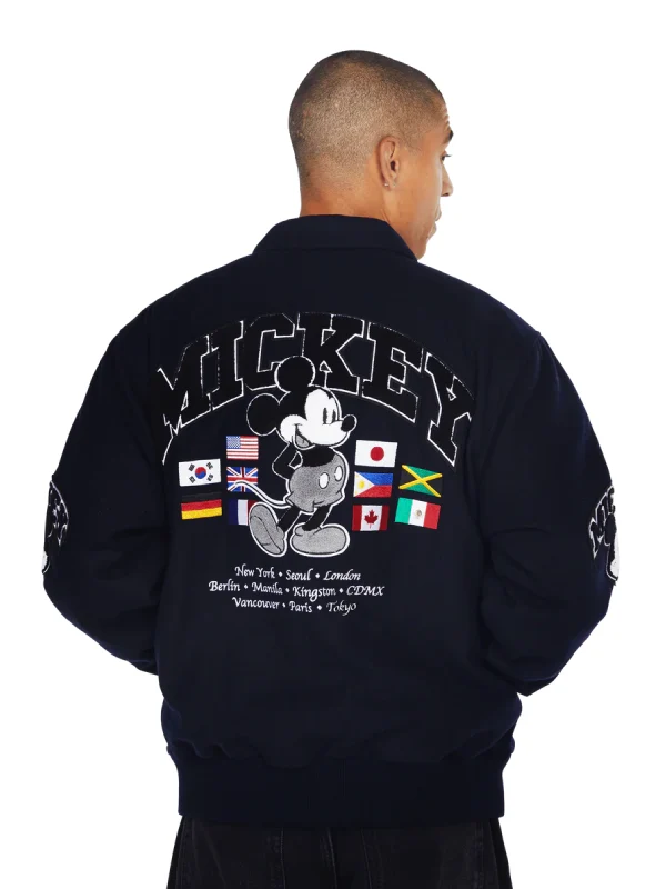 HUF Mickey Worldwide Tour Disney Varsity Jacket