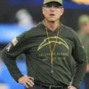 Jim Harbaugh Chargers Salute to Service Hooded Long Sleeves T-Shirt