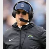 Jim-Harbaugh-Los-Angeles-Chargers-Black-Hooded-Puffer-Jacket
