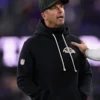 John Harbaugh Ravens Sideline Hoodie Black