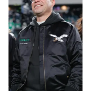 Josh Shapiro Eagles Black Bomber Jacket