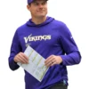 Kevin O'Connell Vikings Sideline Long Sleeve Hoodie T-Shirt Purple