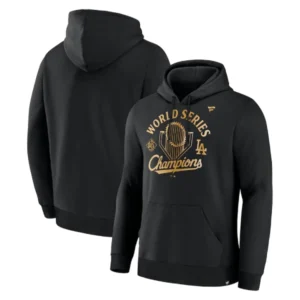 LA Dodgers 2025 World Series Champions Locker Room Parade Hoodie Black