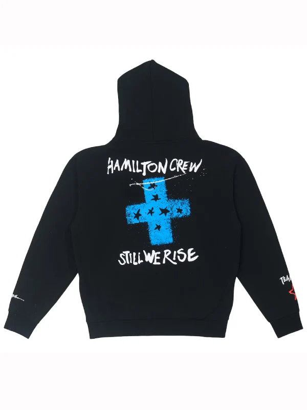 Lewis Hamilton Crew +44 Lucky Mouse Pull Over Hoodie - Unisex - Black