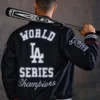 Los Angeles Dodgers Joshua Vides x Fanatics World Series Champions Black Varsity Jacket