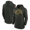 Los Angeles Rams Salute to Service Hooded Long Sleeve T-shirt Black