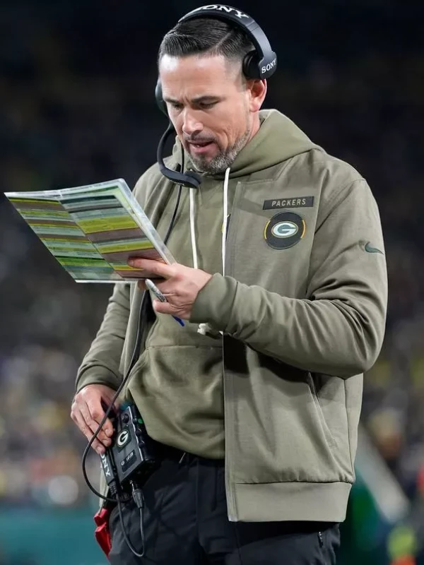 Matt LaFleur Packers Salute To Service Bomber Jacket 2025