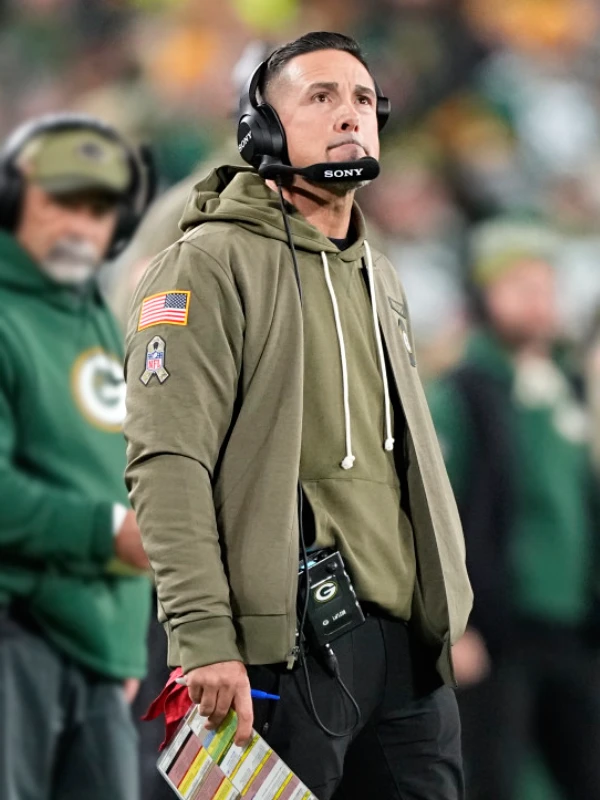 Matt LaFleur Packers Salute To Service Nike Bomber Jacket