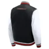 Men's BlackWhite 2025 Las Vegas Grand Prix Night Racing Full-Snap Bomber Jacket