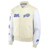 Men's Buffalo Bills Nike White 2025 Rivalries Collection Full-Snap Varsity Jacket