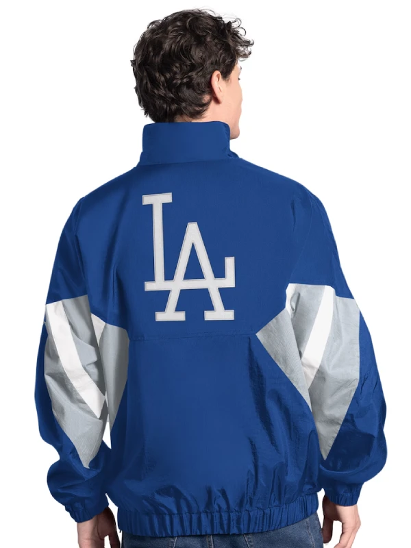 Men's Los Angeles Dodgers Starter Royal Cooperstown Chief Half-Zip Pullover Jacket
