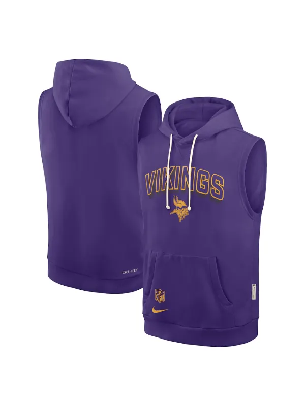 Men's Minnesota Vikings Nike Purple Sideline Standard Issue Dri-FIT Sleeveless Hoodie