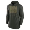 Men's New York Giants Nike Forest Green 2025 Salute to Service Sideline Dri-FIT Lightweight Hooded Pullover