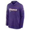Men's Nike Purple Minnesota Vikings Sideline Pure Fury Dri-FIT Long Sleeve Hoodie T-Shirt