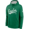 Men's Philadelphia Eagles Nike Kelly Green Rewind Club Logo Pullover Hoodie
