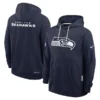 Men's Seattle Seahawks Nike College Navy Sideline Standard Issue Initial Home Dri-FIT Hoodie