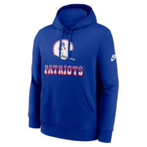 New England Patriots Rewind Club Hoodie Blue