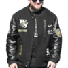 Nike Dodgers World Series Letterman Jacket Black