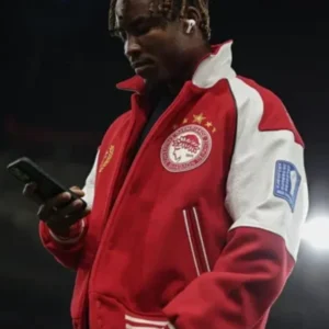 Olympiacos F.C. UEFA Champions League Red Varsity Jacket
