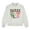 Parke Texas Graphic Mockneck Sweatshirt Grey
